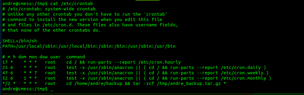 crontab